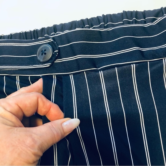 Robert Louis 3X High Rise Navy/White Stripe Wide Leg Palazzo Pant NWT - Picture 6 of 12